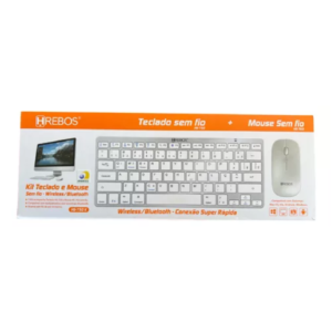 KIT TECLADO+ MOUSE SEM FIO HREBOS HS-750