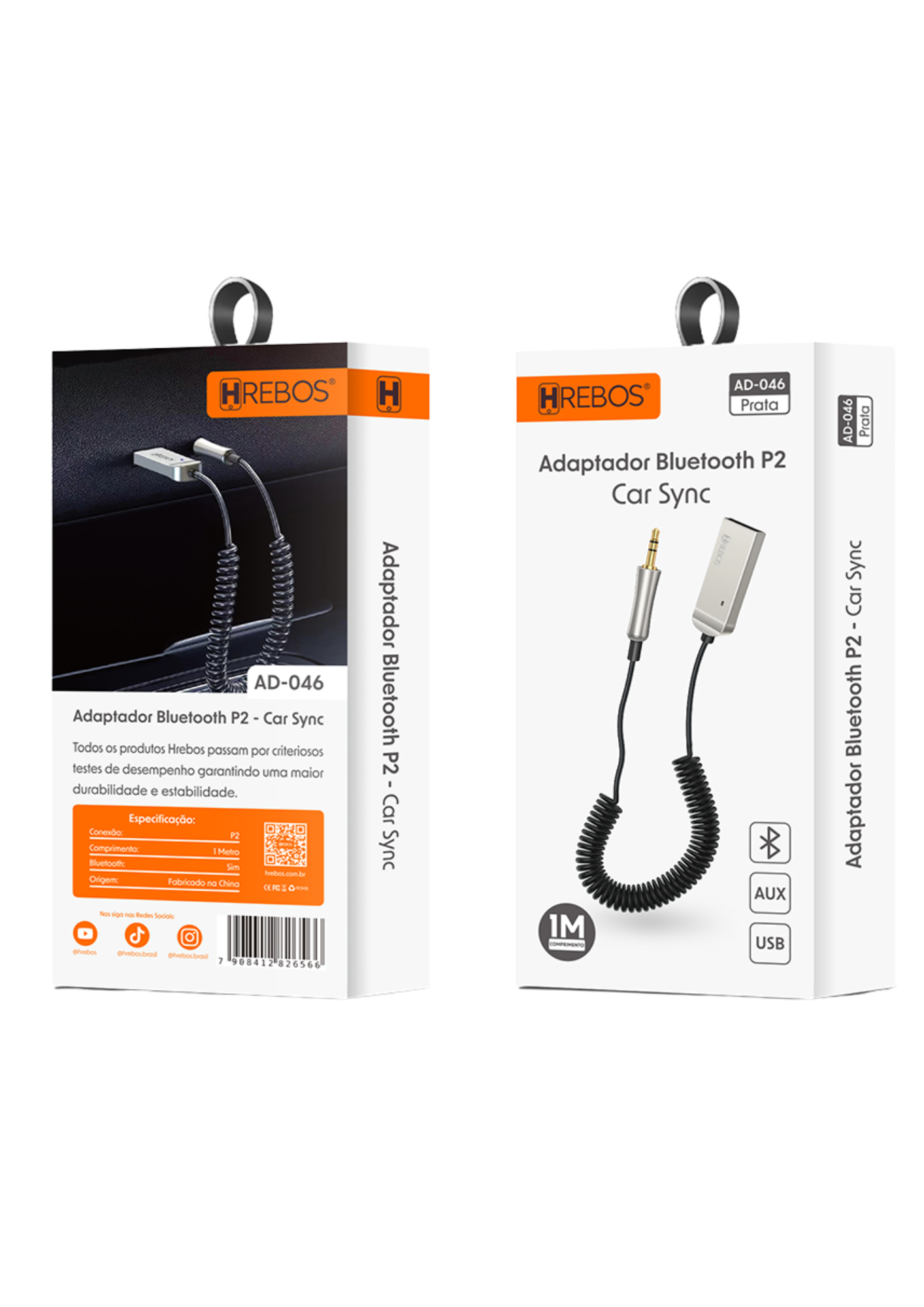 ADAPTADOR BLUETOOTH P2 HREBOS AD-046