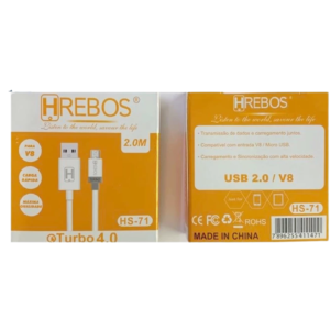 CABO DE DADOS HREBOS V8 2M HS-71