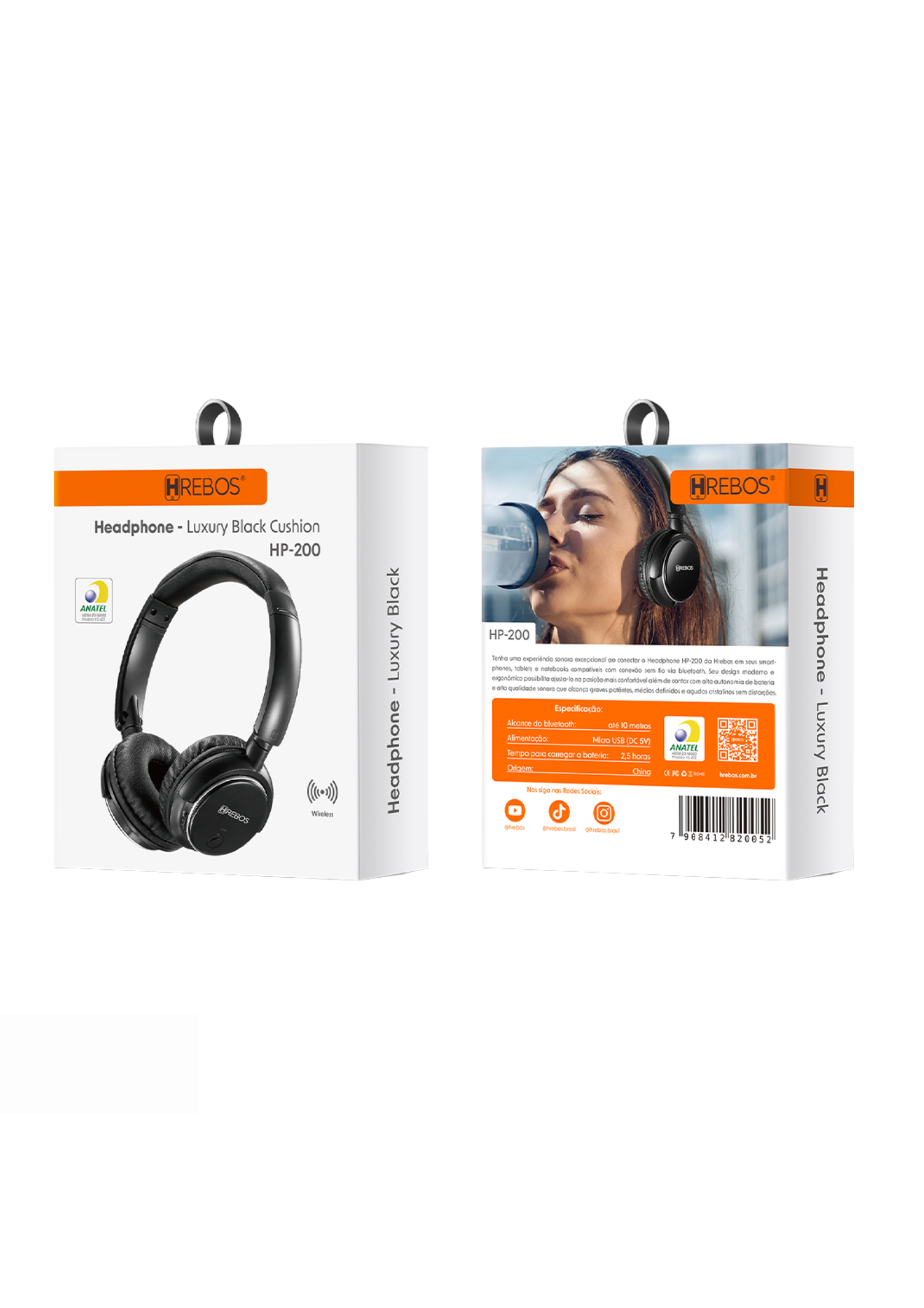 HEADPHONE WIRELESS HREBOS HP-200