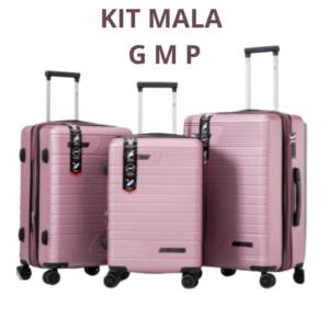 KIT MALAS DE VIAGEM (3UND G-M-P) ROSA OURO DELLA ML-75