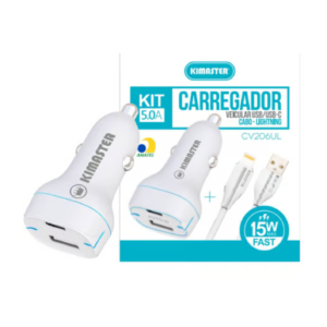 CARREGADOR VEICULAR IOS KIMASTER CV206UL